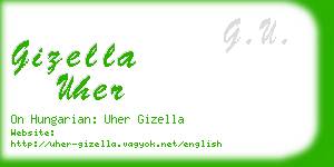 gizella uher business card
